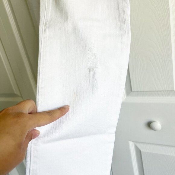 J.Crew Slim Boyfriend White Denim High-Rise Straight Jeans Women's Size 24 - Picture 5 of 13